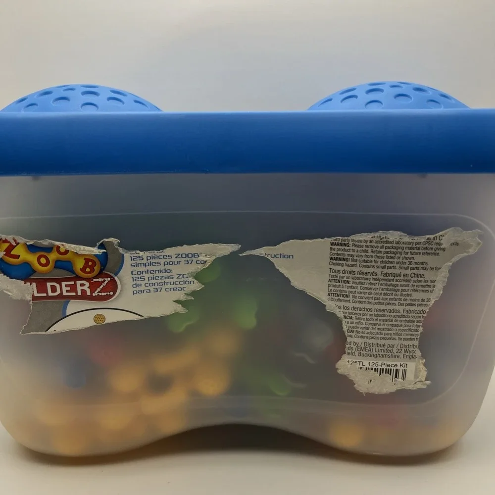 ZOOB BuilderZ Snap-Together Toy Building Set & Storage Box 114 piece set